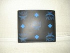 100% AUTHENTIC MCM BLUE SPLASH LOGO CARD CASE/WALLET/BILL FOLD — photo 3