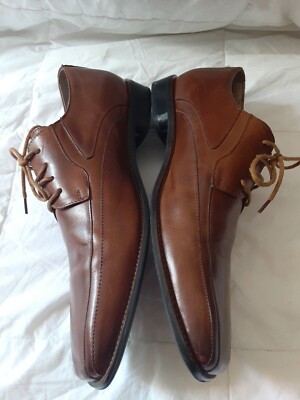 Stacy Adams Brown Leather Square Toe Lace up Oxford Dress 