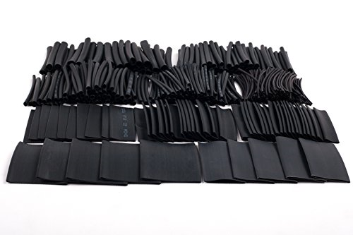 SummitLink 415 Pcs Black Assorted Heat Shrink Tube 10 Sizes Tubing Wrap Sleeve Set Combo HT415B 743970154440 for sale online
