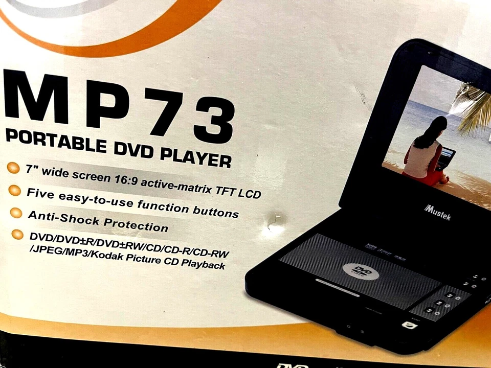Mustek MP73 Portable DVD Player 7" Wide Screen - Image 3 of 4