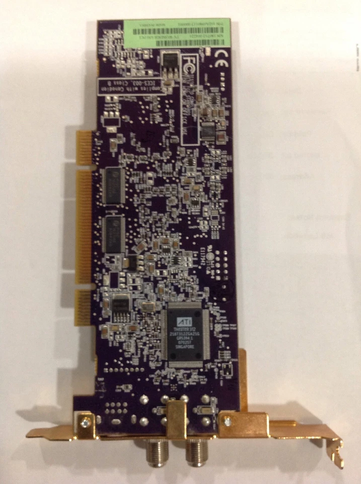 ATI Samsung tecc1149FG01a 650 Theater  TV Wonder Video  Card  102A6980712 PCI - Image 4 of 4