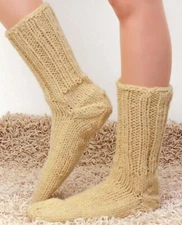Itchy wool socks thick natural organic wool knitted leg warmers SUPERTANYA