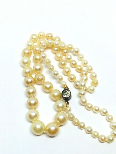 vintage CULTURED pearls necklace paste 