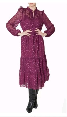 Julia Jordan Dress Womens Size 6 Burgundy Cabernet