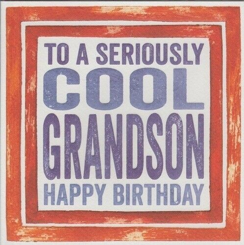 Seriously Cool Grandson Happy Birthday  Card