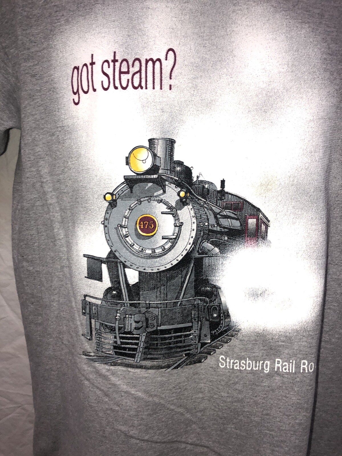 Strasburg Rail Road Got Steam? Gray TShirt Medium 20… Gem