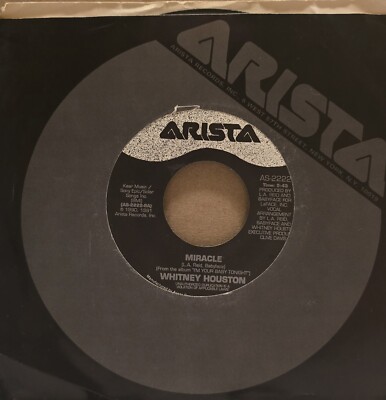 Whitney Houston   Miracle / After We Make Love 1991 Arista 7'' Vinyl Single EX