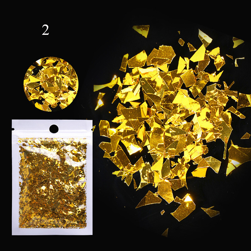 5g Nail Glitter Sequins Paillette Flakies Irregular Candy Glass Paper