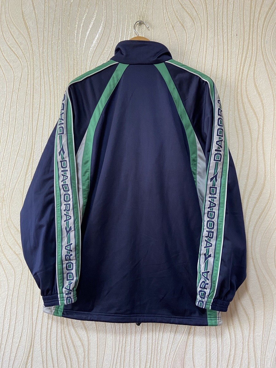 RAPID WIEN 90s FOOTBALL SOCCER TRACK JACKET DIADORA sz 42 XL MEN