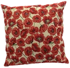 Poppies Tapestry Cushion Cover, Floral, Cotton, Various Sizes, Free Door Stop