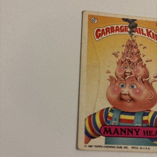 Vintage Topps Originale Spazzatura Secchio Bambini 284a Manny Heads - Foto 2 di 5