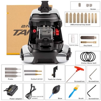 2M2 TANK 2 Pro CNC K-e.y C.-u-t.-ting Machine With Battery + FO21 TBEI Clamp