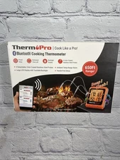 Therm Pro Bluetooth Thermometer W/ Large LCD Display 4 Probes - 650ft Range