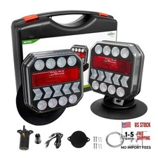 USB-C Wireless Trailer Lights, Adjustable Magnetic Tow Light with white amber