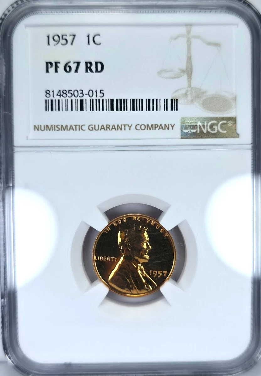 PR 67 Graded 1957 Lincoln Wheat US Small Cents (1909-1958) for