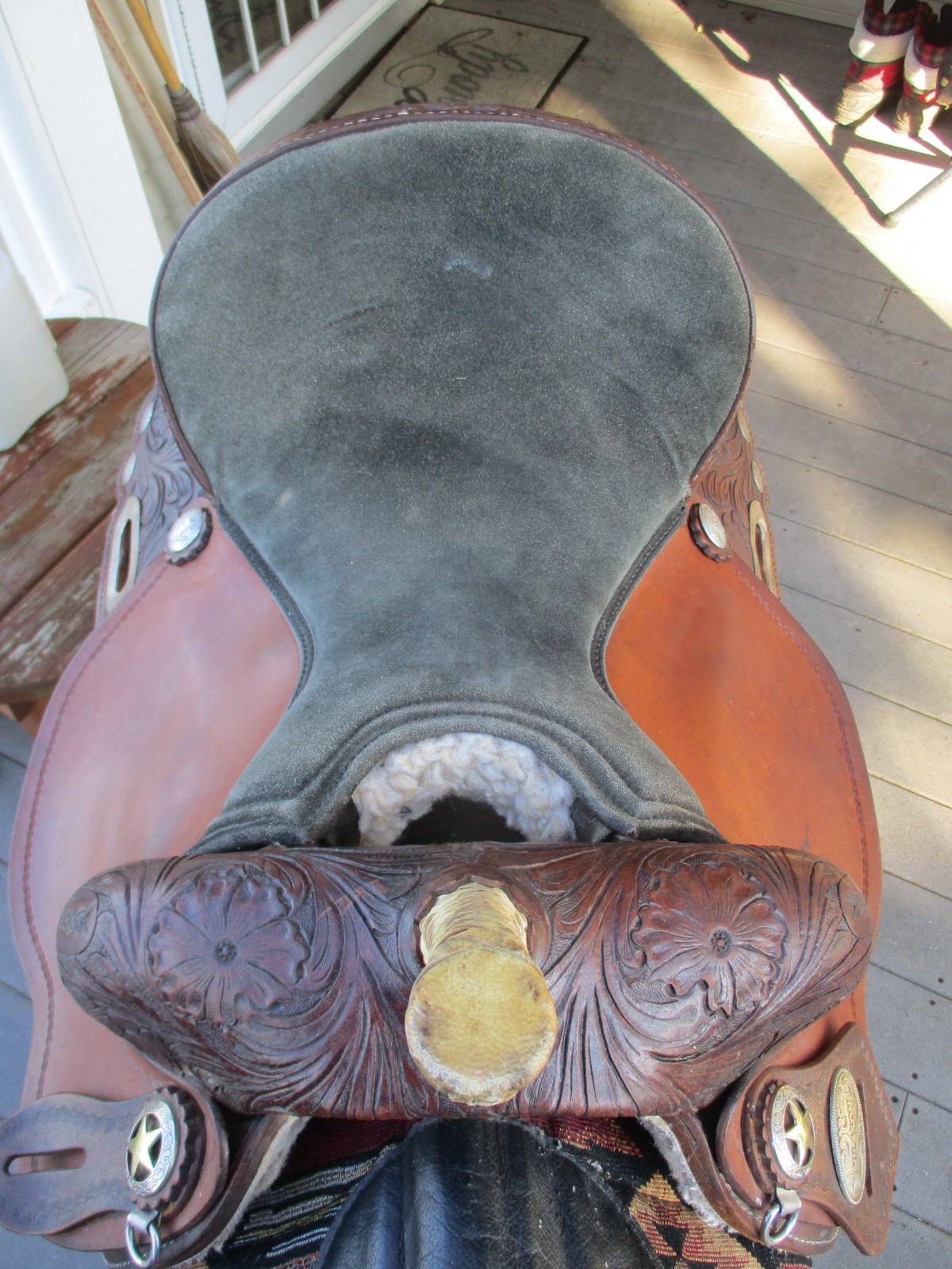 15'' HILASON FLEX SADDLERY WESTERN BARREL SADDLE FITS 6-8'' GULLET USA  IN TX
