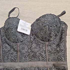 BNWT Vintage Ann Summers Black Embroidered Willa Corset Size 6-8 