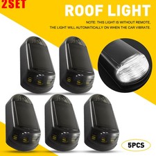 2Set 5pcs Solar Powered Lights Cab Cab Roof Lights FIT 03-18 Dodge Ram Pickup Tr