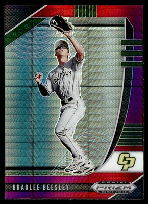 2020 Panini Prizm Draft Picks Hyper Red and Purple #PDP46 Bradlee Beesley