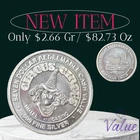 1pc  .999 Silver $7 Seven Dollar Casino Gaming Token Circus Circus Las Vegas NV