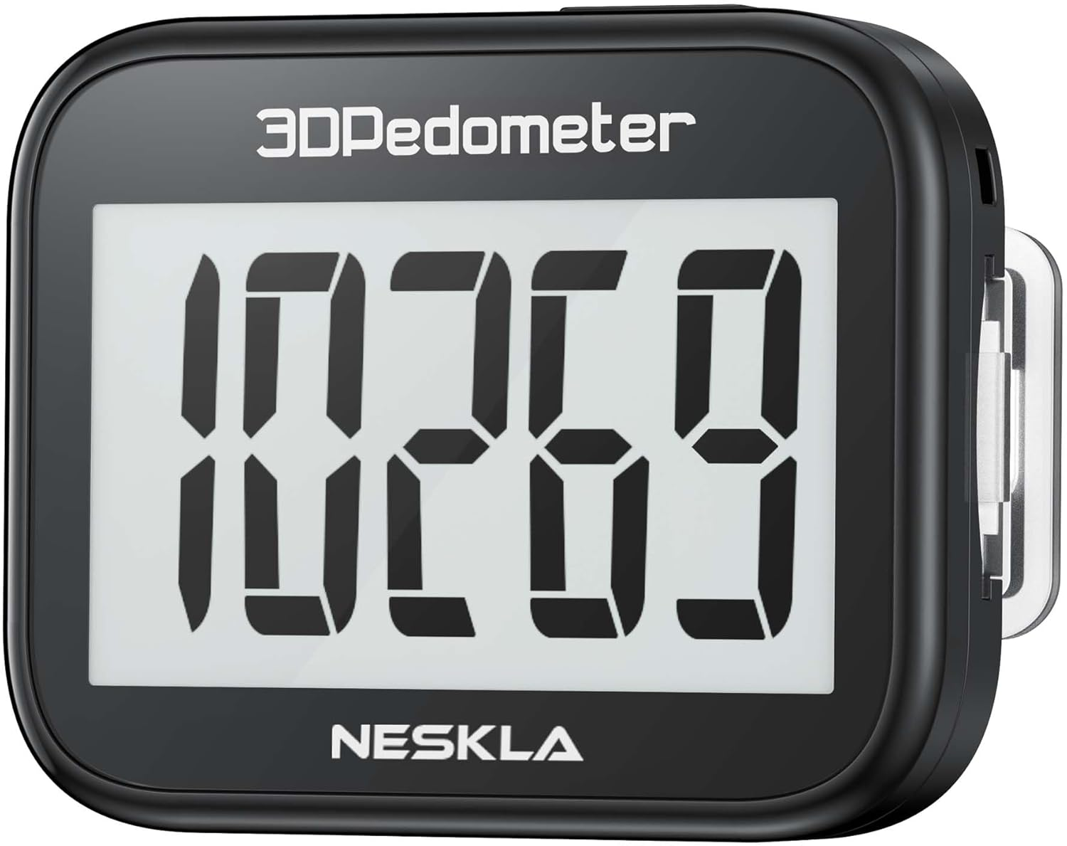 3D Pedometer for Walking, Simple Step Counter with Large Digital Display, Step T