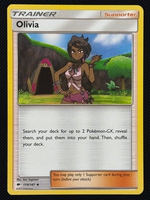 Olivia 119/147 Uncommon Burning Shadows Near Mint