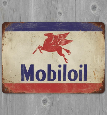 #ad #ad Mobiloil Mobil 8 x 12 Vintage Novelty Metal Sign Made In USA $14.49