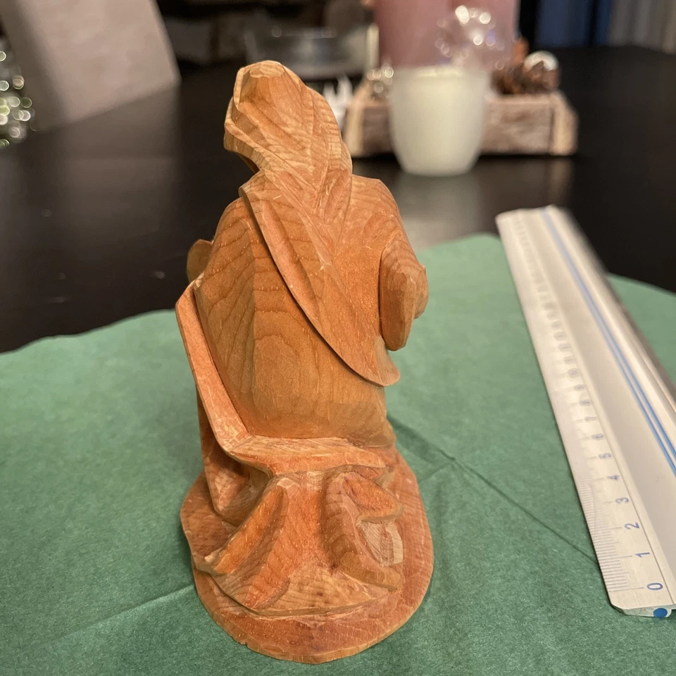 Oberammergau Lang Krippenfigur MARIA Naturholz 11 cm Hoch Neu - Bild 4 von 4