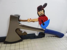 ESTWING 16" Hatchet Axe Tool blue Nylon grip Vintage ,18" Overall. 4" cut