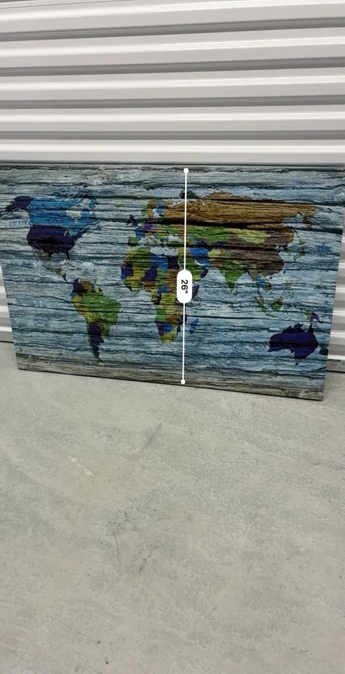 world map wall art canvas - Image 3 of 4