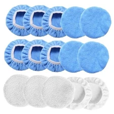 15PCS Car Polisher Pad Bonnets, 5 to 6 Inch Soft Polishing Bonnets 5-6 Inches