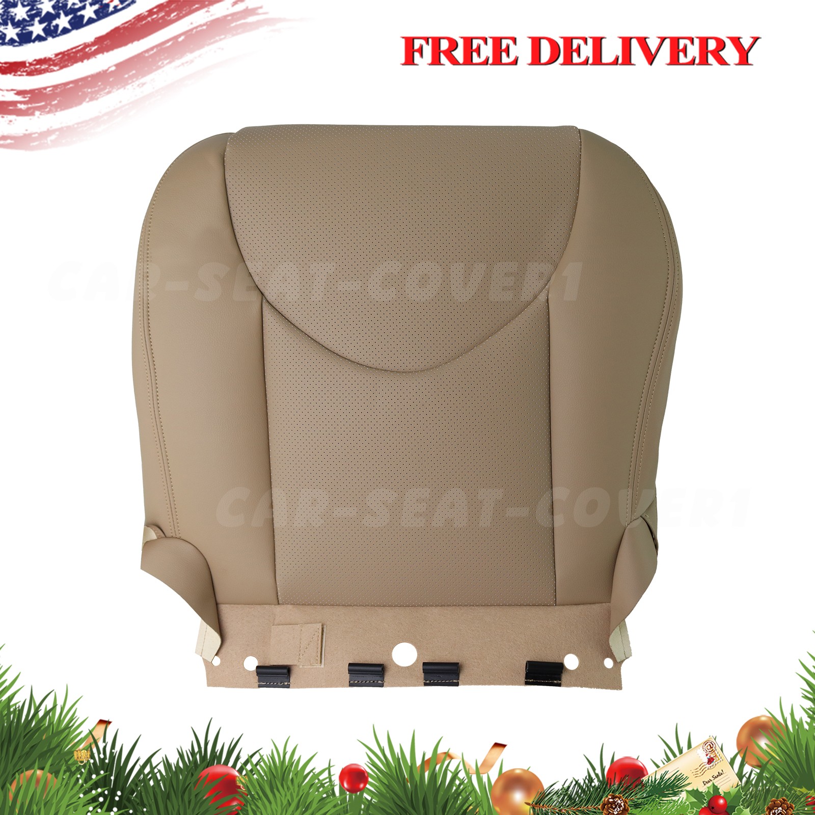 2006 to 2012 Fits Toyota RAV4 Driver Passenger Bottom Leather Seat Cover Beige