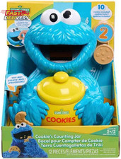 Sesame Street Cookie'S Counting Jar, 12-Pieces, 20 Phrases and Sounds, Learning