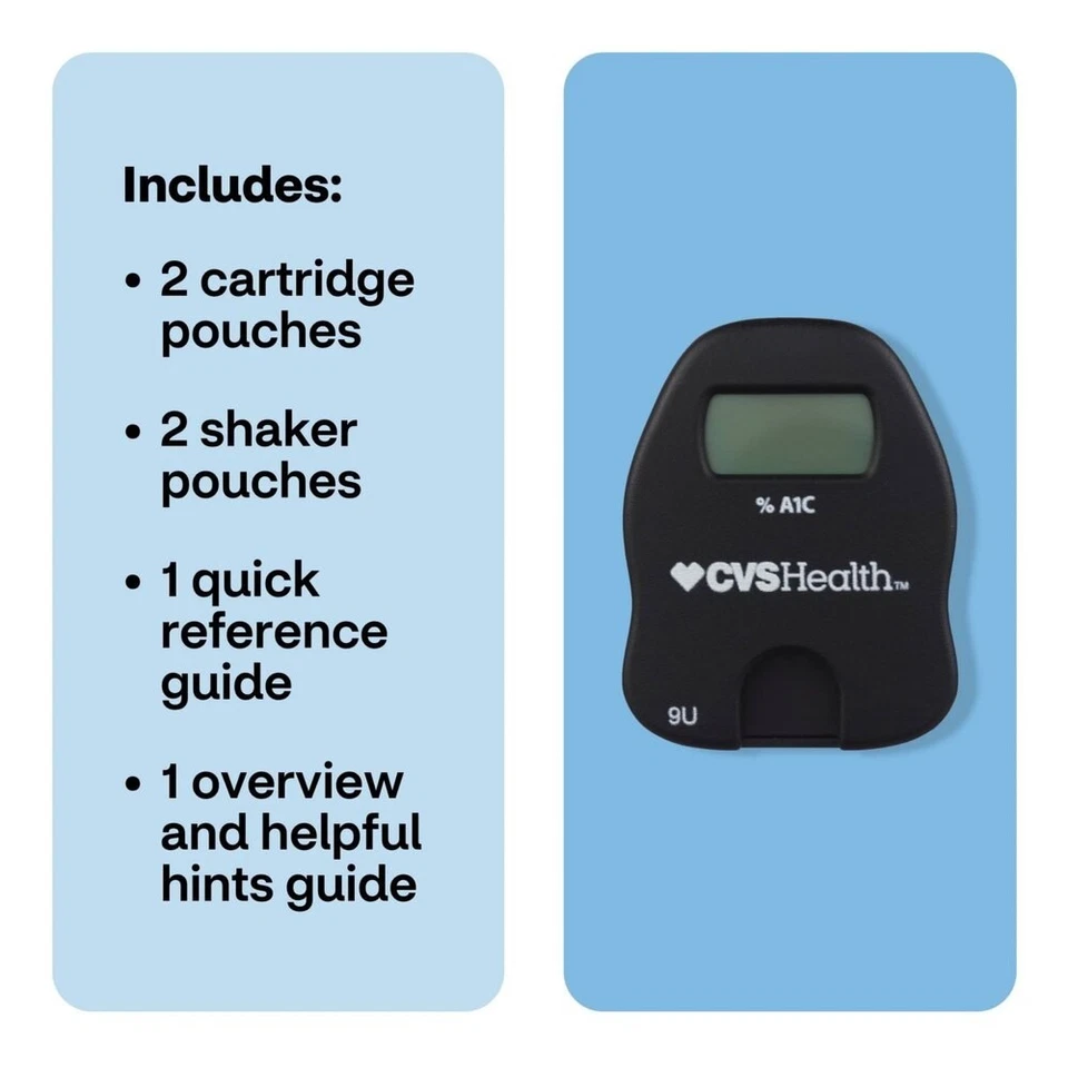 Kit de prueba casera CVS A1C para control glucémico 2 pruebas y cvs a1c mejor para diabéticos Foto 4 de 4