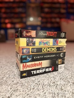 VHS Horror Lot RARE |6 Tapes | Demons | Terrifier 3 | Mausoleum | Prom Night