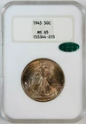 1945 Walking Liberty Half Dollar NGC MS-65 CAC