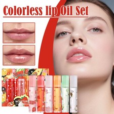 6 Sets Lip Oil, Fruit Lip Oil, Moisturizing And Hydrating, Lip Bead Oil V6I8