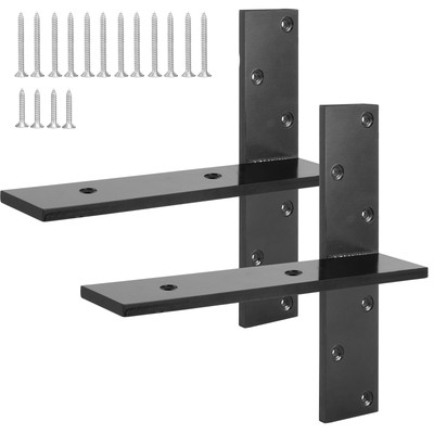 2 Pack Free Hanging T Shelf Bracket 12''Lx2-1/2''W Granite Countertop Support