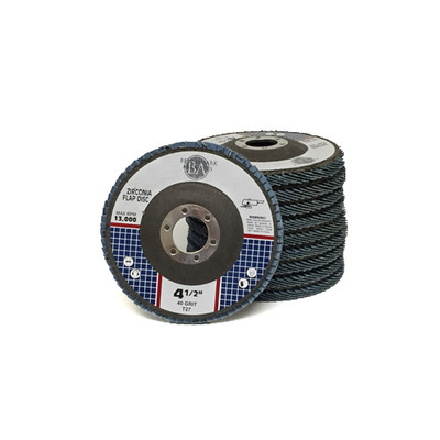 5 Pack 4.5  x 7/8'' Professional 40 Grit Zirconia Flap Disc Grinding Wheels T27