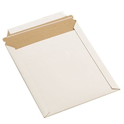 #ad 100 12.75x15 RIGID PHOTO MAILERS ENVELOPES STAY FLATS SELF SEAL $68.95