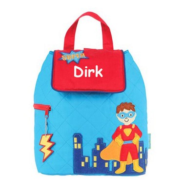 Stephen Joseph Personalized Monogrammed Backpack SUPER HERO