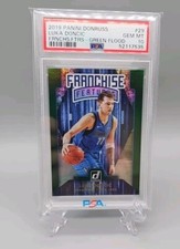 2019 PANINI DONRUSS LUKA DONCIC FRANCHISE FEATURE GREEN FLOOD #29 PSA 10 LOW POP