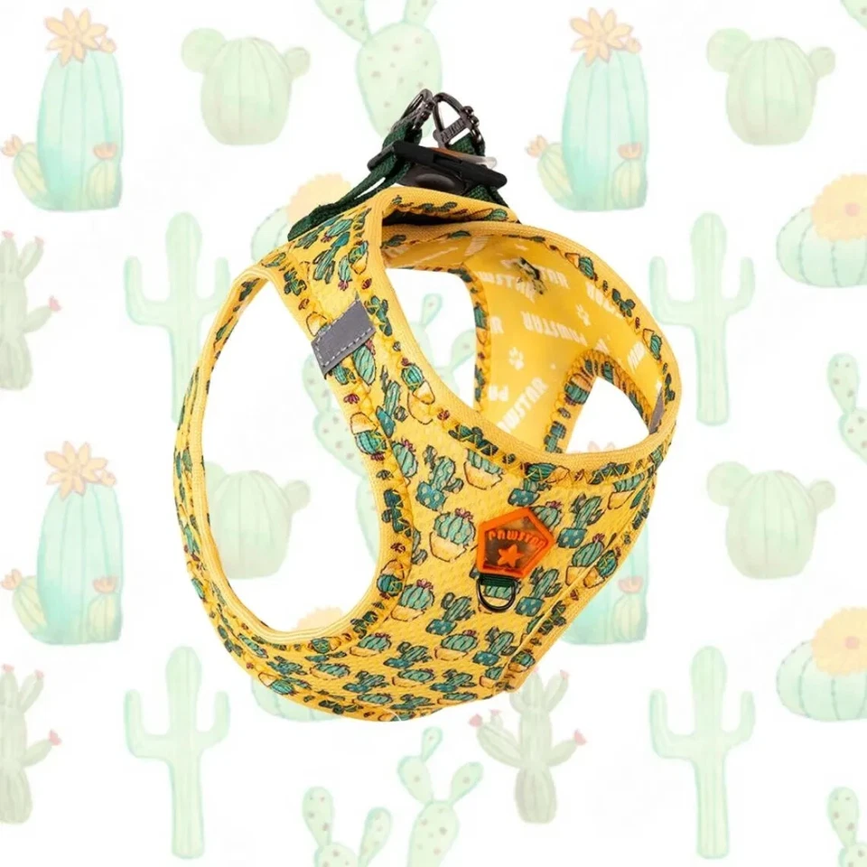 Reflective Cactus Dog Harness – Breathable, Easy-On, Adjustable, XS - Image 2 of 4