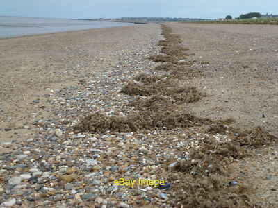 Foto 12x8 Eine aktuelle Hochwasserlinie - South Beach Heacham c2012