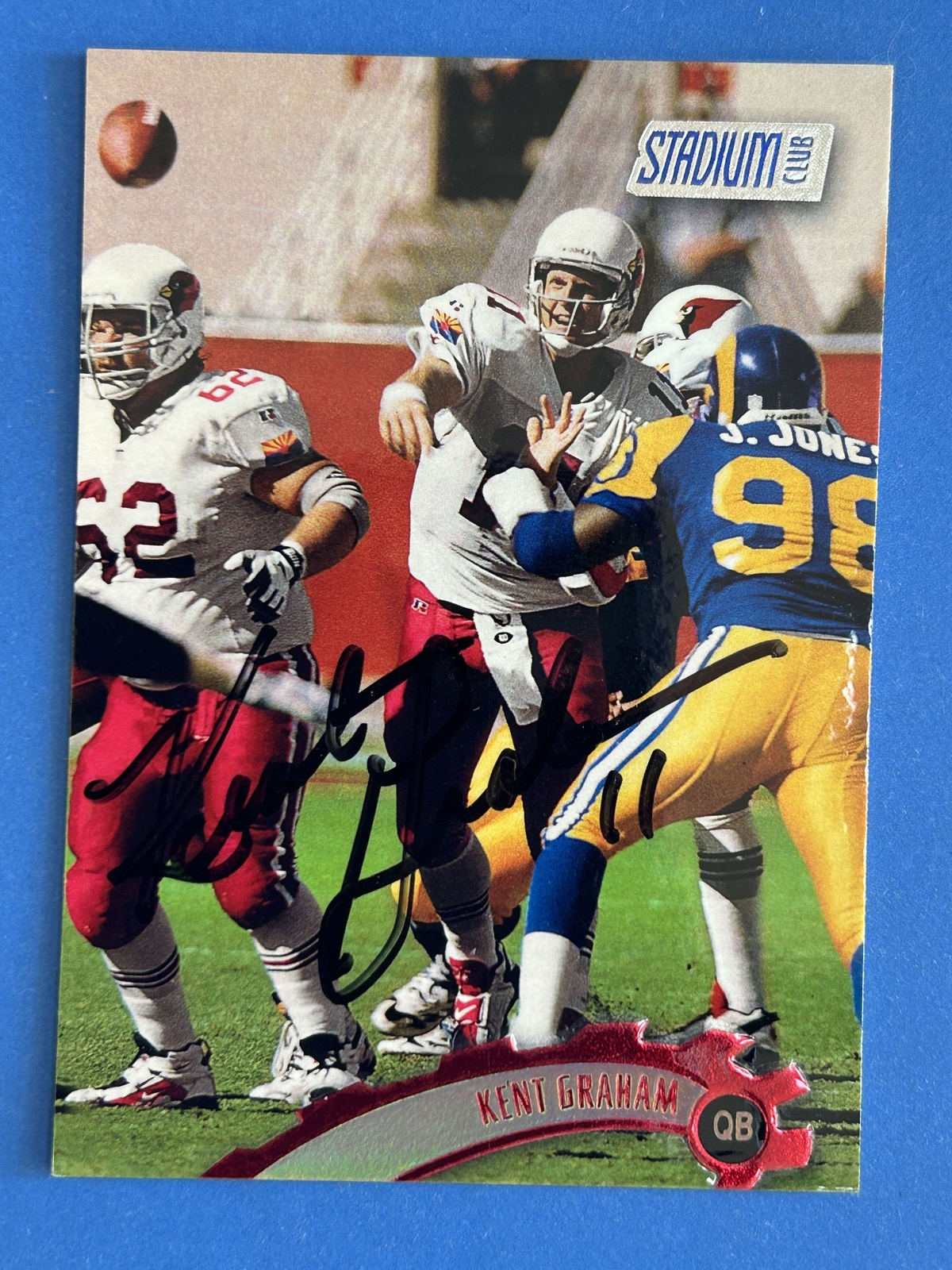 Kent Graham Autograph Signed 1997 Topps Stadium Club Arizona Cardinals