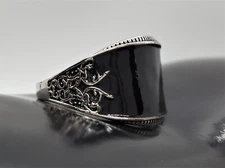 Fashion Ring Signet Stainless Steel 8mm Onyx Stone Men/Women Size 6-13 #59 BLACK