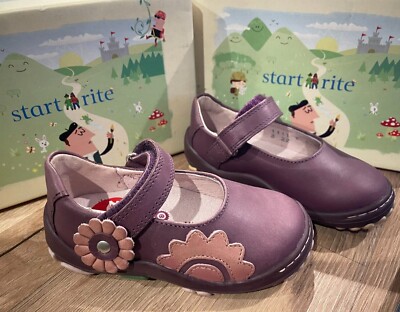 START RITE 'POPPY' GIRLS PURPLE/WINTER LEATHER SHOES
