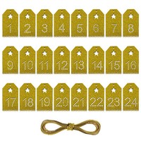 Holz AnhäNger Adventskalender Zahlen Set 1 - 24 Kalender Weihnachten Diy Basteln