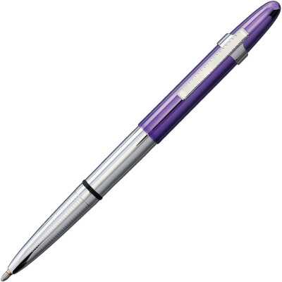 Fisher Space Pen - Chrome Bullet Pen Purple Haze Cap & Chrome Clip - 400PPC-CL 