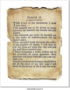 Psalm 23 On Old Paper Isolated Art Print Home Decor Wall Art Poster Ebay